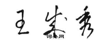 駱恆光王成秀草書個性簽名怎么寫