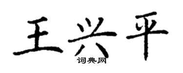 丁謙王興平楷書個性簽名怎么寫