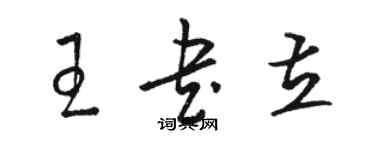 駱恆光王書立草書個性簽名怎么寫