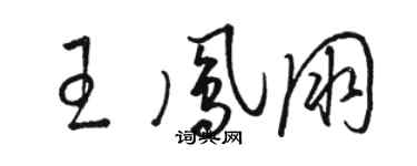 駱恆光王鳳朋草書個性簽名怎么寫