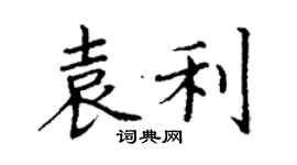 丁謙袁利楷書個性簽名怎么寫