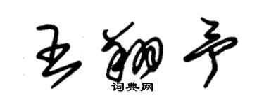 朱錫榮王翔予草書個性簽名怎么寫