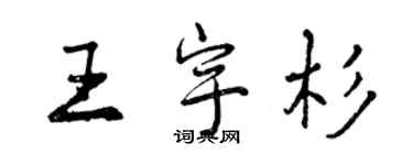 曾慶福王宇杉行書個性簽名怎么寫