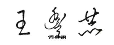 駱恆光王豐赫草書個性簽名怎么寫