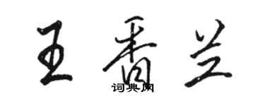 駱恆光王香蘭行書個性簽名怎么寫