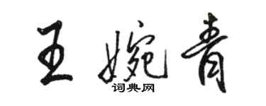 駱恆光王婉青行書個性簽名怎么寫