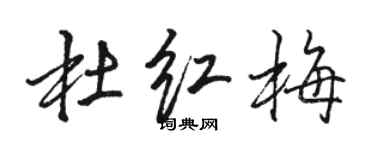 駱恆光杜紅梅行書個性簽名怎么寫