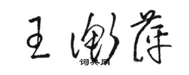 駱恆光王衡萍草書個性簽名怎么寫