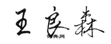 駱恆光王良森行書個性簽名怎么寫