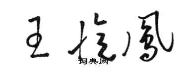 駱恆光王憶鳳草書個性簽名怎么寫