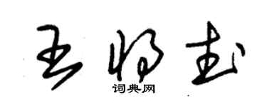 朱錫榮王將武草書個性簽名怎么寫