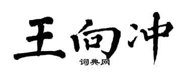 翁闓運王向沖楷書個性簽名怎么寫