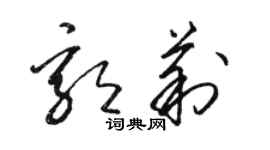 駱恆光郭莉草書個性簽名怎么寫