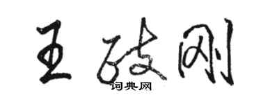 駱恆光王政剛行書個性簽名怎么寫