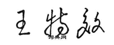 駱恆光王特效草書個性簽名怎么寫