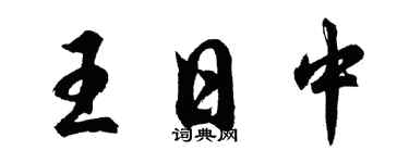 胡問遂王日中行書個性簽名怎么寫