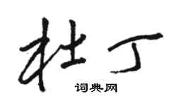 駱恆光杜丁草書個性簽名怎么寫