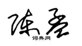 朱錫榮陳孟草書個性簽名怎么寫