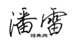 駱恆光潘雷行書個性簽名怎么寫