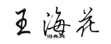 駱恆光王海花行書個性簽名怎么寫