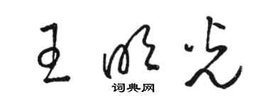 駱恆光王明光草書個性簽名怎么寫