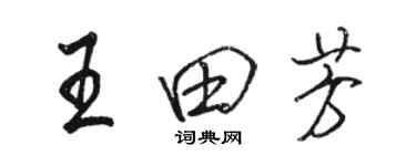 駱恆光王田芳行書個性簽名怎么寫