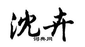 胡問遂沈卉行書個性簽名怎么寫