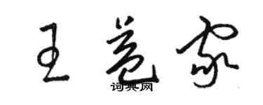 駱恆光王益家草書個性簽名怎么寫