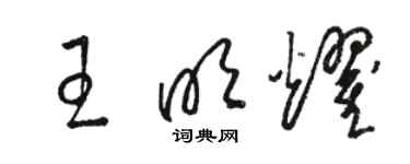 駱恆光王明耀草書個性簽名怎么寫