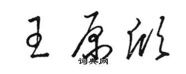 駱恆光王原欣草書個性簽名怎么寫