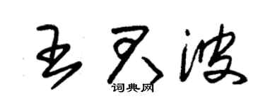 朱錫榮王君波草書個性簽名怎么寫