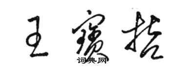 駱恆光王寶哲草書個性簽名怎么寫