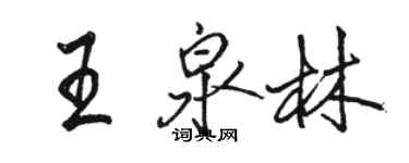 駱恆光王泉林行書個性簽名怎么寫