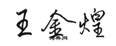 駱恆光王金煌行書個性簽名怎么寫