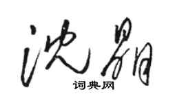 駱恆光沈晶草書個性簽名怎么寫