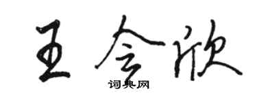 駱恆光王會欣行書個性簽名怎么寫