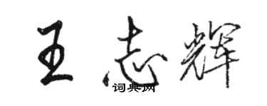 駱恆光王志輝行書個性簽名怎么寫