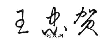 駱恆光王忠賀草書個性簽名怎么寫