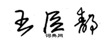朱錫榮王臣靜草書個性簽名怎么寫