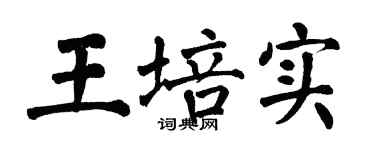 翁闓運王培實楷書個性簽名怎么寫