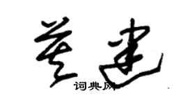 朱錫榮莫建草書個性簽名怎么寫