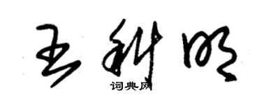 朱錫榮王科明草書個性簽名怎么寫