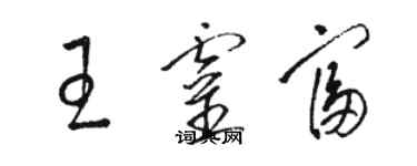 駱恆光王靈富草書個性簽名怎么寫