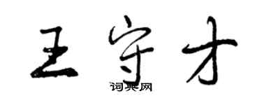曾慶福王守才行書個性簽名怎么寫