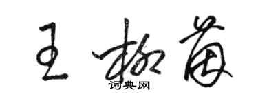 駱恆光王柳茵草書個性簽名怎么寫