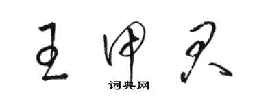 駱恆光王甲君草書個性簽名怎么寫