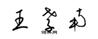 梁錦英王孝南草書個性簽名怎么寫