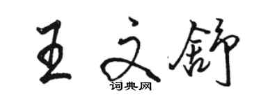 駱恆光王文舒行書個性簽名怎么寫