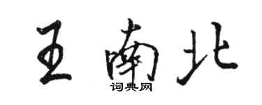 駱恆光王南北行書個性簽名怎么寫