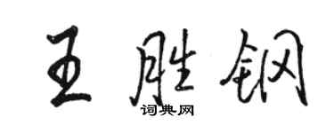 駱恆光王勝鋼行書個性簽名怎么寫